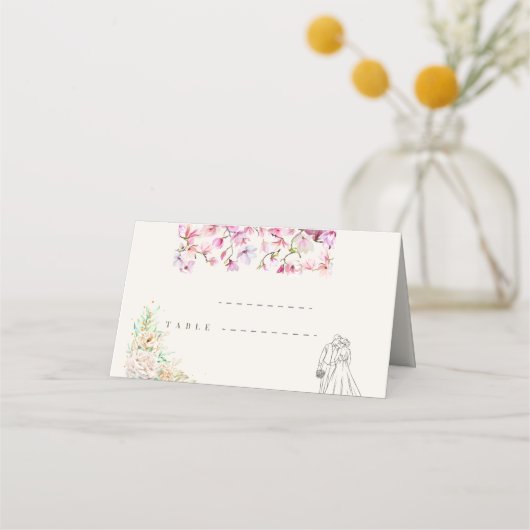 Trouwkaartjes Vouwbare Plaatskaarten (Voorkant)