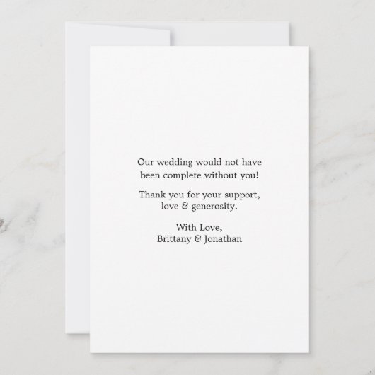 Trouwkalligrafie Hart Beste Dag Ooit 3 Foto Bedankkaart (Achterkant)