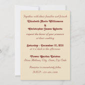 Trouwkatten Soft Gold Invitation Kaart (Achterkant)