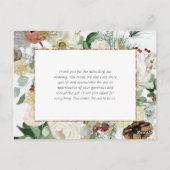 Trouwkerstbruiloft aankondiging briefkaart (Achterkant)