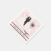 Trouwkleding gepersonaliseerde papieren servetten (Hoek)