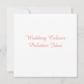 Trouwkleurpaletten Idee   Kaart (Achterkant)