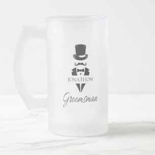 Trouwknecht Naam Tuxedo Hoed Matglas Bierpul