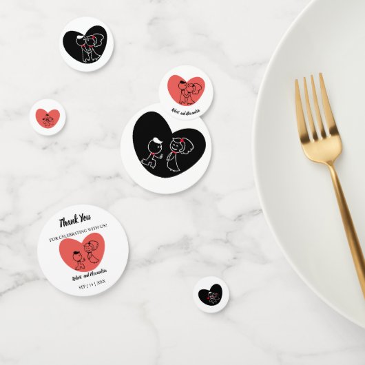 Trouwkoppel Bruidsfeest Confetti (Groep)