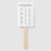 Trouwkrant Hand Fans, Wedding Program Fans Handwaaier (Achterkant)