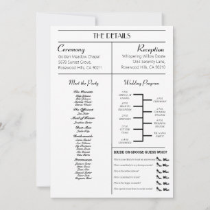 Trouwkrant Uitnodiging met Programma