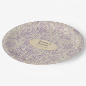 Trouwkrant van Lavendel uit het Grootmoeder Tijdpe Papieren Bordje (Gekanteld)