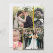 Trouwliefde en dankbaarheid Fotocollage Bericht Bedankkaart (Voorkant)