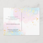 Trouwliefde is geduldig Bewaar nieuwe datum Turquo Aankondigingskaart (Achterkant)