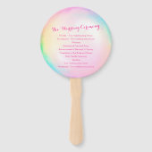 Trouwliefde is in de lucht bubbel kunst programma handwaaier (Achterkant)