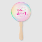 Trouwliefde is in de lucht bubbel kunst programma handwaaier (Voorkant)