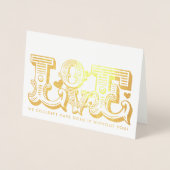 Trouwliefde pasgetrouwde foto typografie folie kaarten (Voorkant)