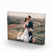 Trouwliefde Script Persoonlijke Fotocadeau Fotoblokken (Rechts)