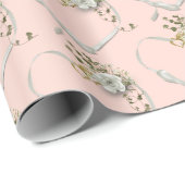 trouwlinthart met roos en ive bouquet cadeaupapier (Rol Hoek)