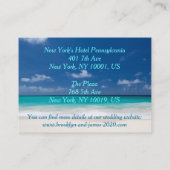 Trouwlocatie Blauwe Strand Zakelijke Kaarten (Achterkant)