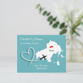 Trouwlocatie Skiathos Save The Date (Staand voorkant)