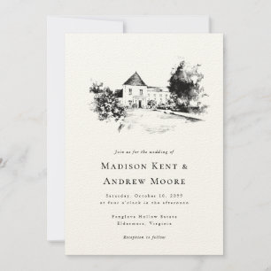 Trouwlocatie Upload uw schets tekening bruiloft Kaart