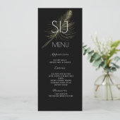 Trouwlogo Botanische Gouden Veer Diner Menu (Staand voorkant)