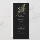 Trouwlogo Botanische Gouden Veer Diner Menu (Voorkant)