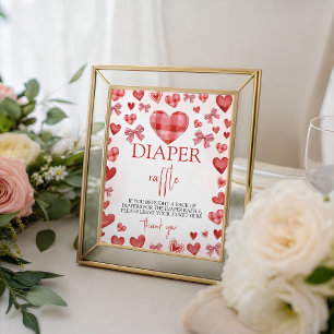Trouwluierverlotingsbord voor babyshower reclamebord met voetstuk