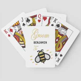 Trouwlustige Bruidegom Personaliseer Pokerkaarten