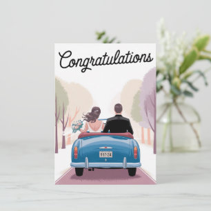 Trouwman Vrouw Gefeliciteerd huwelijkscadeau Kaart