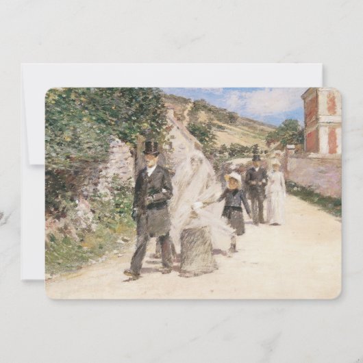 Trouwmars van Robinson, Vintage Impressionisme Kaart (Voorkant)