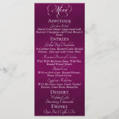 Trouwmenu & Dank je wel - Plum Menu (Voorkant)