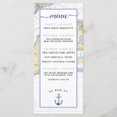Trouwmenu in nautische stijl van Martha's Vineyard Menu (Voorkant)