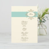 {} trouwmenu menu (Staand voorkant)