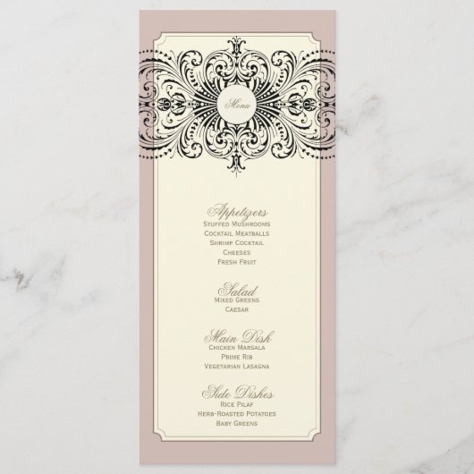 {} trouwmenu menu (Voorkant)