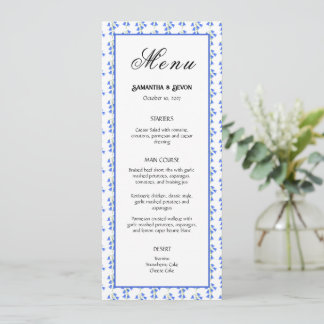 Trouwmenu met Blauwe Klokjes Menu