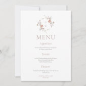 Trouwmenu met bloemend monogram aan beide zijden kaart (Voorkant)