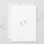 Trouwmenu met bloemend monogram aan beide zijden kaart (Achterkant)