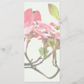 Trouwmenu met Roze Bloesem Menu (Achterkant)