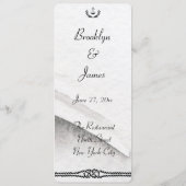 Trouwmenu Nautisch Thema Grijs en Wit Menu (Achterkant)