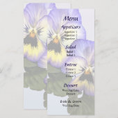 Trouwmenu Pansy Duo Menu (Voorkant / Achterkant)