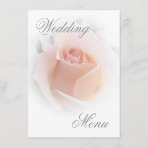 Trouwmenu Peach Roze Rosebud Menu