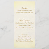 Trouwmenu Sjabloon perkament papier Menu (Achterkant)