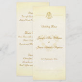 Trouwmenu Sjabloon perkament papier Menu (Voorkant / Achterkant)