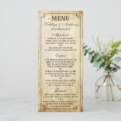 Trouwmenu uit de oude doos menu (Staand voorkant)