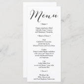 Trouwmenu - Vrijgezellenfeest Menu - Rustiek (Voorkant / Achterkant)