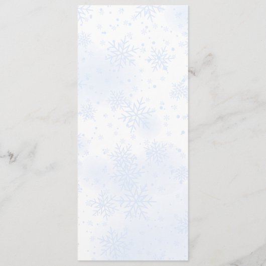 Trouwmenu Winter Snow Programma (Achterkant)