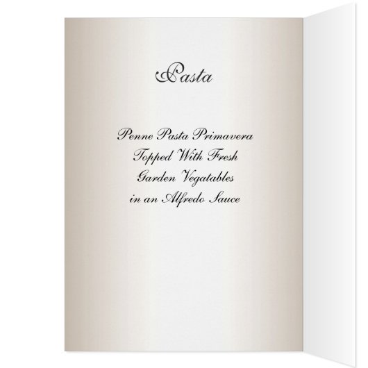 Trouwmenu Zilver (Binnen (Links))