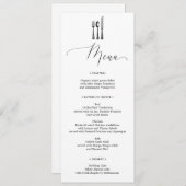 Trouwmenu - Zilverwerk - Fork - Menu Kaart (Voorkant / Achterkant)