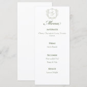 Trouwmenus met monogram menu (Voorkant / Achterkant)