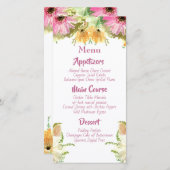 Trouwmenu's met wilde bloemen (Voorkant / Achterkant)