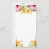 Trouwmenu's met wilde bloemen (Achterkant)