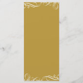 Trouwmenu's | Moderne typografie (goud) Menu (Achterkant)