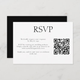 Trouwmonogram Aangepaste QR-code Trouwwebsite RSVP Kaartje
